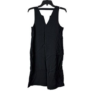 Banana Republic Sleeveless V-Neck Black Mini Dress lightweight pockets sz small